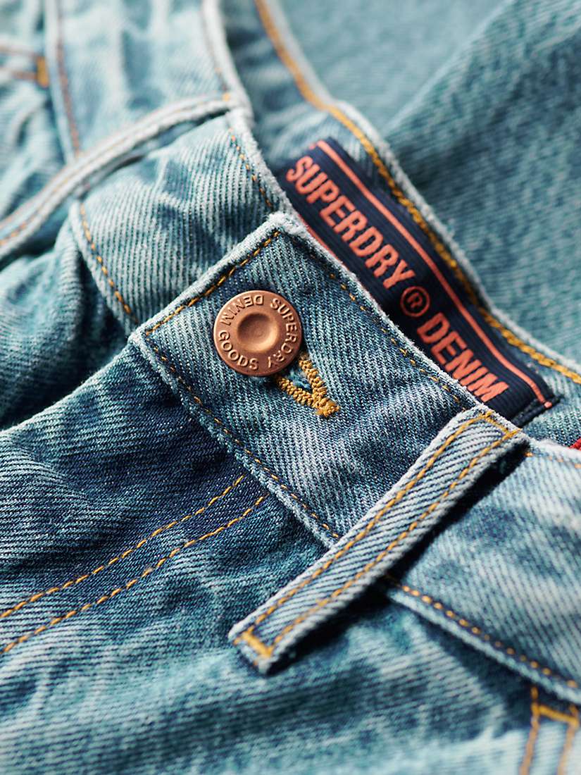 Buy Superdry Organic Cotton Vintage Carpenter Jeans, Guerrero Mid Blue Online at johnlewis.com