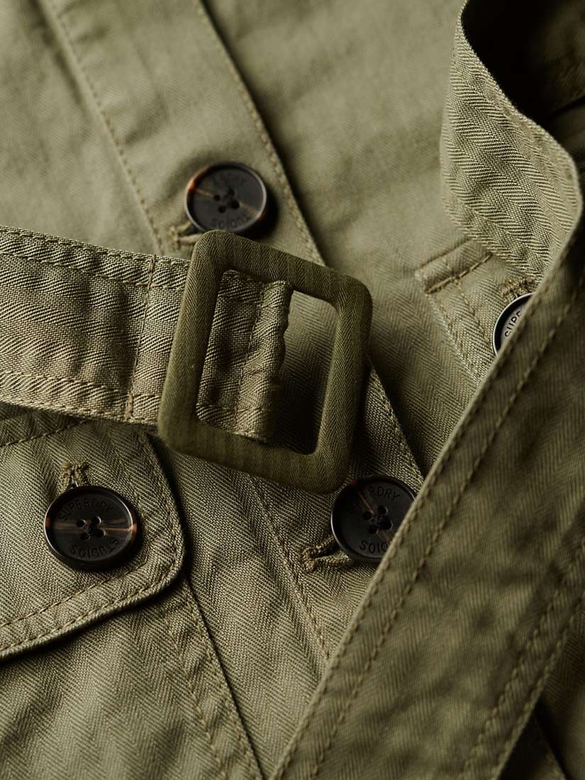 Buy Superdry Cotton Belted Safari Jacket, Wild Khaki Online at johnlewis.com