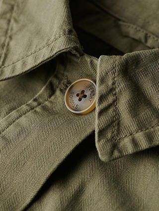 Superdry Cotton Belted Safari Jacket, Wild Khaki