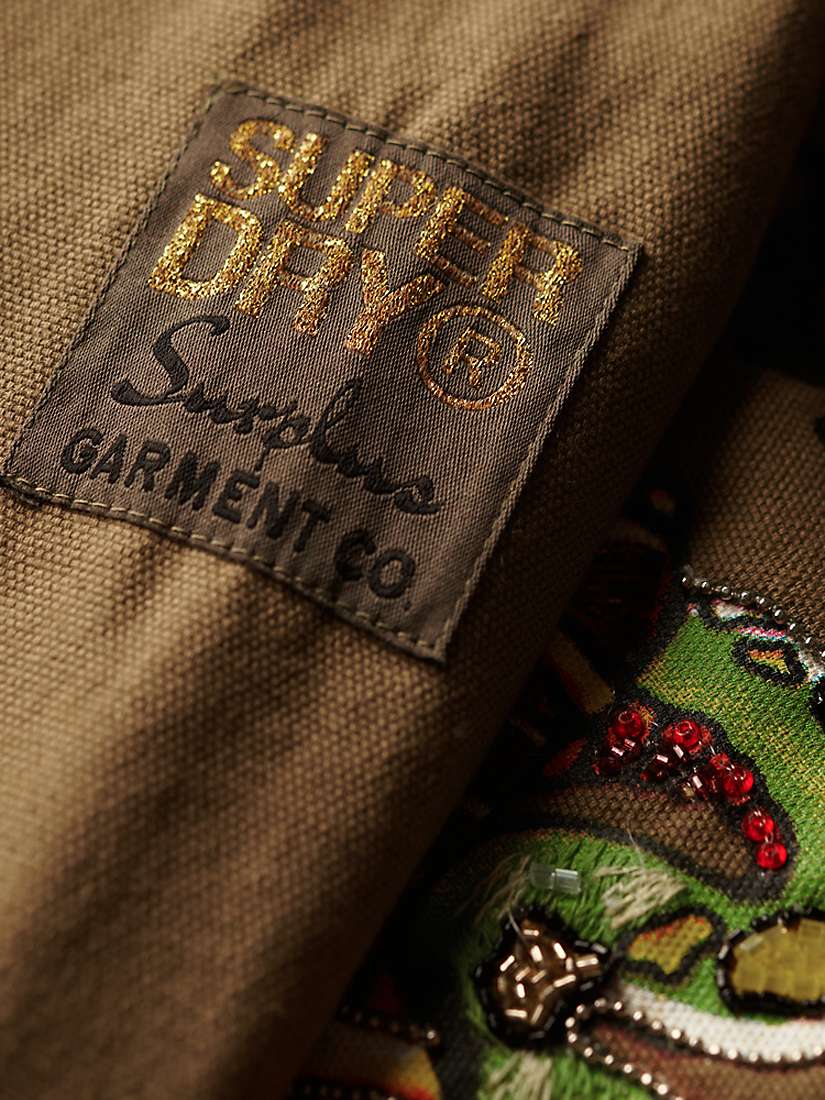 Buy Superdry Embellished Military Jacket, Khaki Online at johnlewis.com