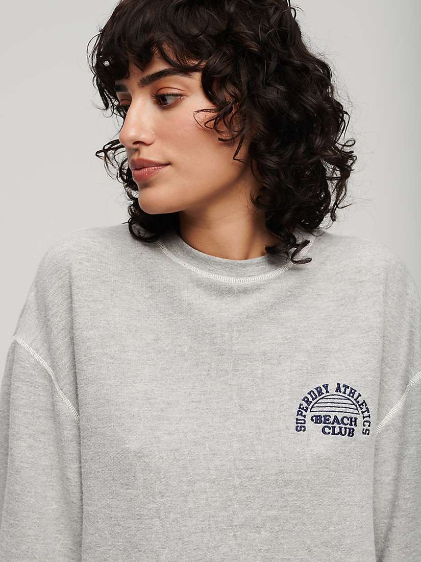 Buy Superdry Essential Vintage Look Sweatshirt, Grey Marl Online at johnlewis.com