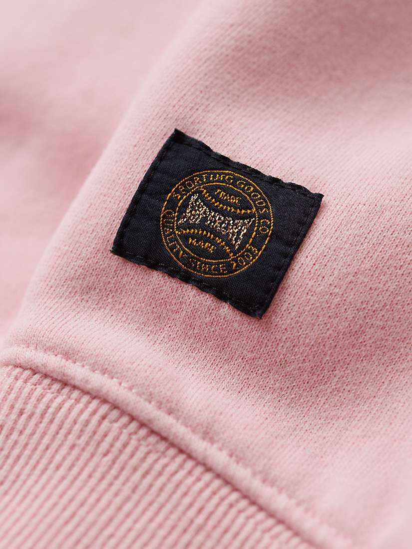 Buy Superdry Applique Athletic Loose Sweatshirt, Romance Rose Pink Online at johnlewis.com