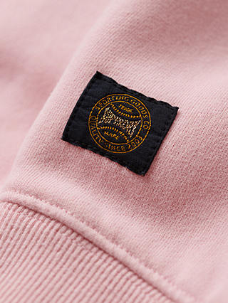 Superdry Applique Athletic Loose Sweatshirt, Romance Rose Pink