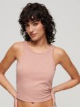 Superdry Ruched Tank Top, Grey Pink