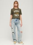 Superdry Reworked Classics T-Shirt, Khaki Marl