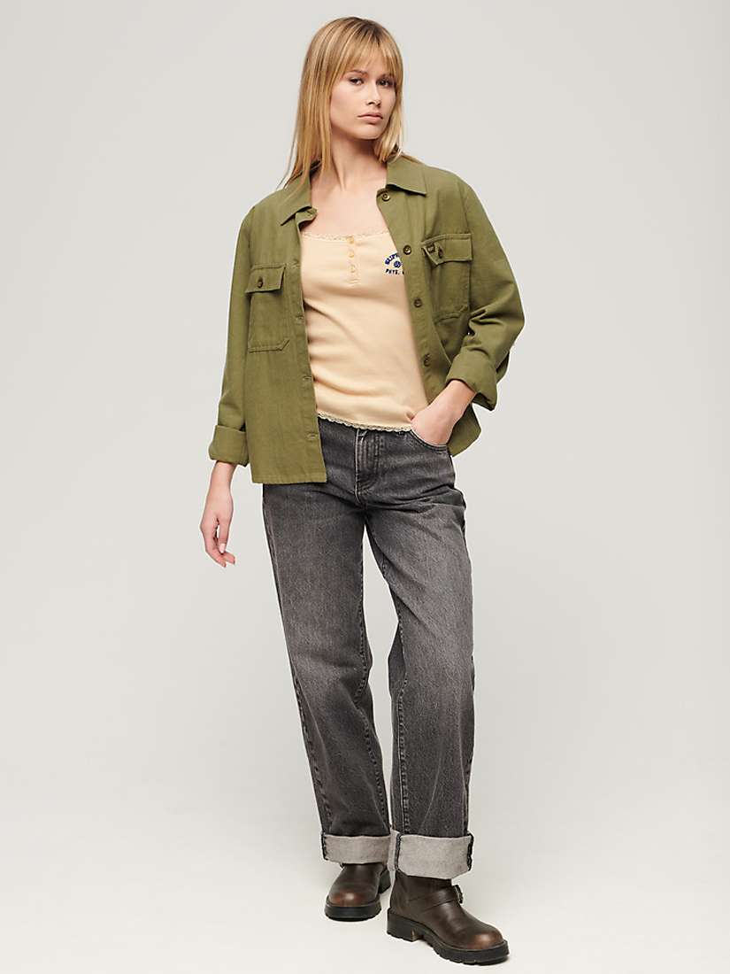 Buy Superdry Essential Button Down Cami Top Online at johnlewis.com