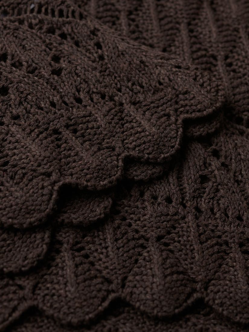 Superdry Crochet Cami Top, Dark Oak Brown, 10