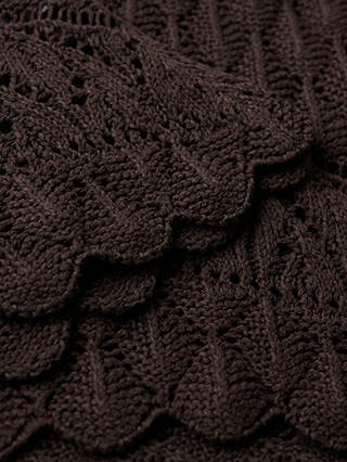 Superdry Crochet Cami Top, Dark Oak Brown