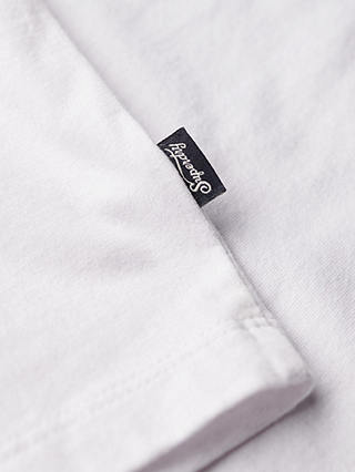 Superdry Essential Organic Cotton Logo Retro T-Shirt, Optic/ Richest Navy