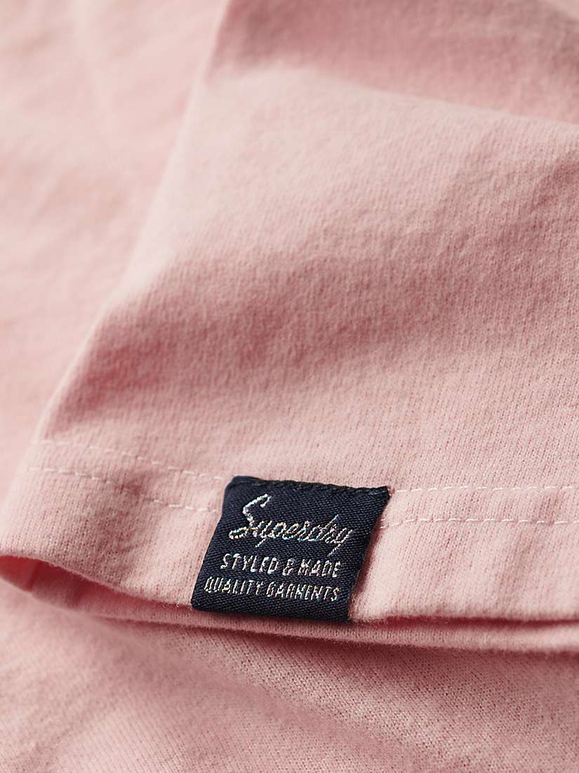 Buy Superdry Retro Embellished Slim Vest Top, Somon Pink Marl/Multi Online at johnlewis.com