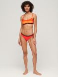 Superdry Elastic Bralette Bikini Top, Neon Sun Orange