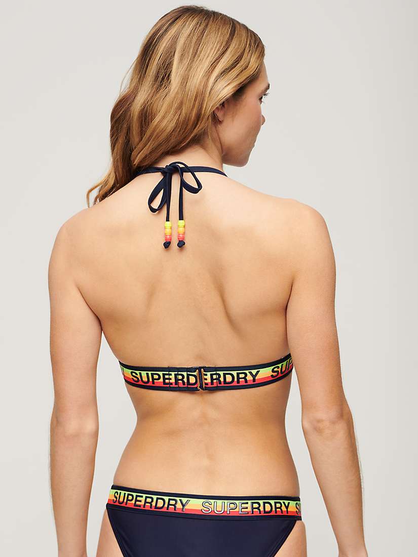 Buy Superdry Logo Triangle Bikini Top, Rich Navy Online at johnlewis.com