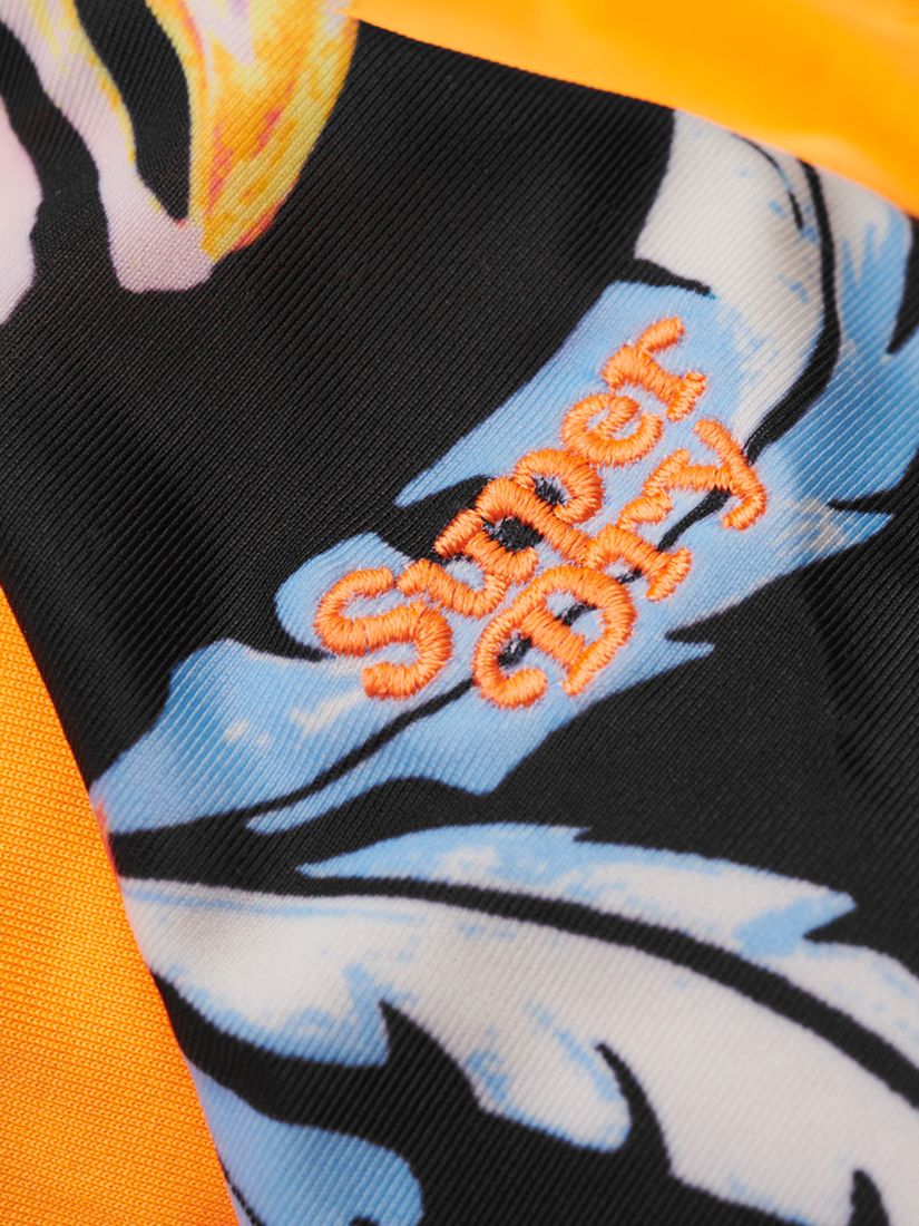 Buy Superdry Floral Cross Back Triangle Bikini Top, Orange Tropic Online at johnlewis.com