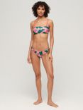 Superdry Tropical Bandeau Bikini Top, Malibu Pink Paradise