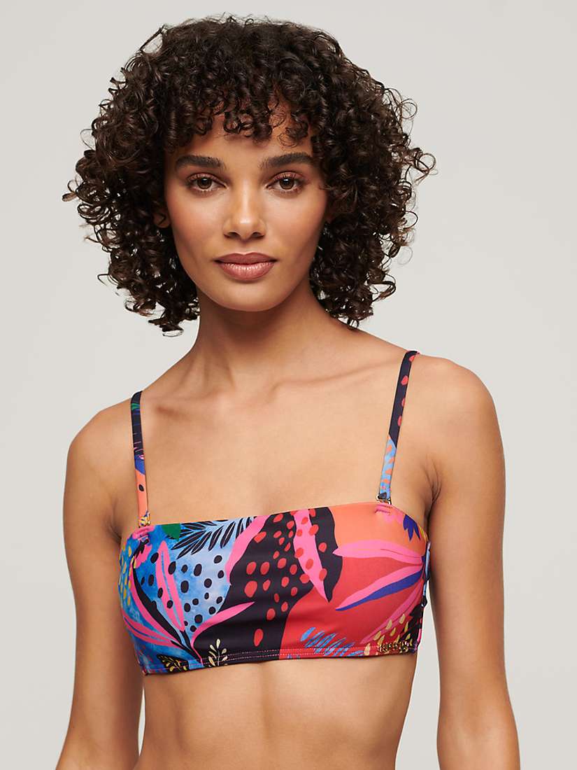 Buy Superdry Tropical Bandeau Bikini Top, Blue/Multi Online at johnlewis.com