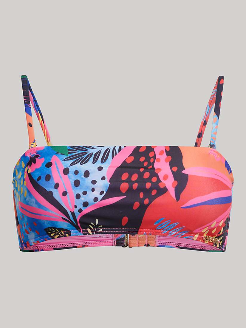 Buy Superdry Tropical Bandeau Bikini Top, Blue/Multi Online at johnlewis.com