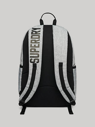 Superdry Patched Montana Backpack, Light Grey Marl
