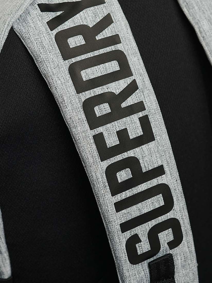 Buy Superdry Patched Montana Backpack, Light Grey Marl Online at johnlewis.com