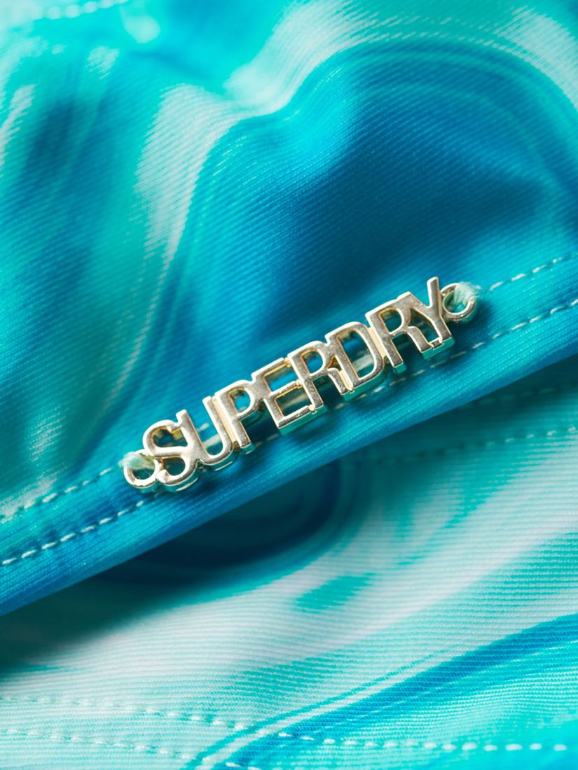 Superdry Bralette Bikini Top, Bali Blue Marble, 10