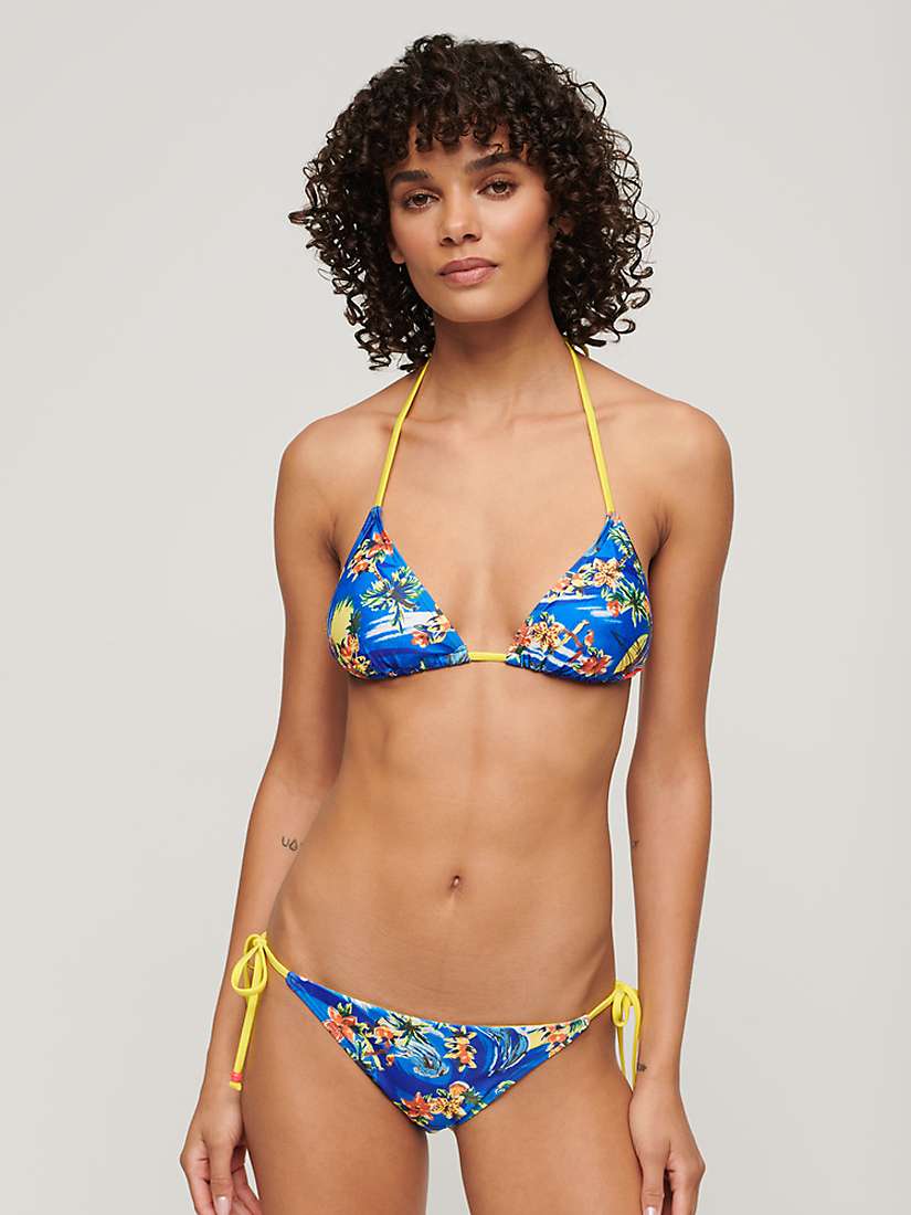 Buy Superdry Tie Side Cheeky Bikini Briefs, Blue Dolphin Ocean Online at johnlewis.com