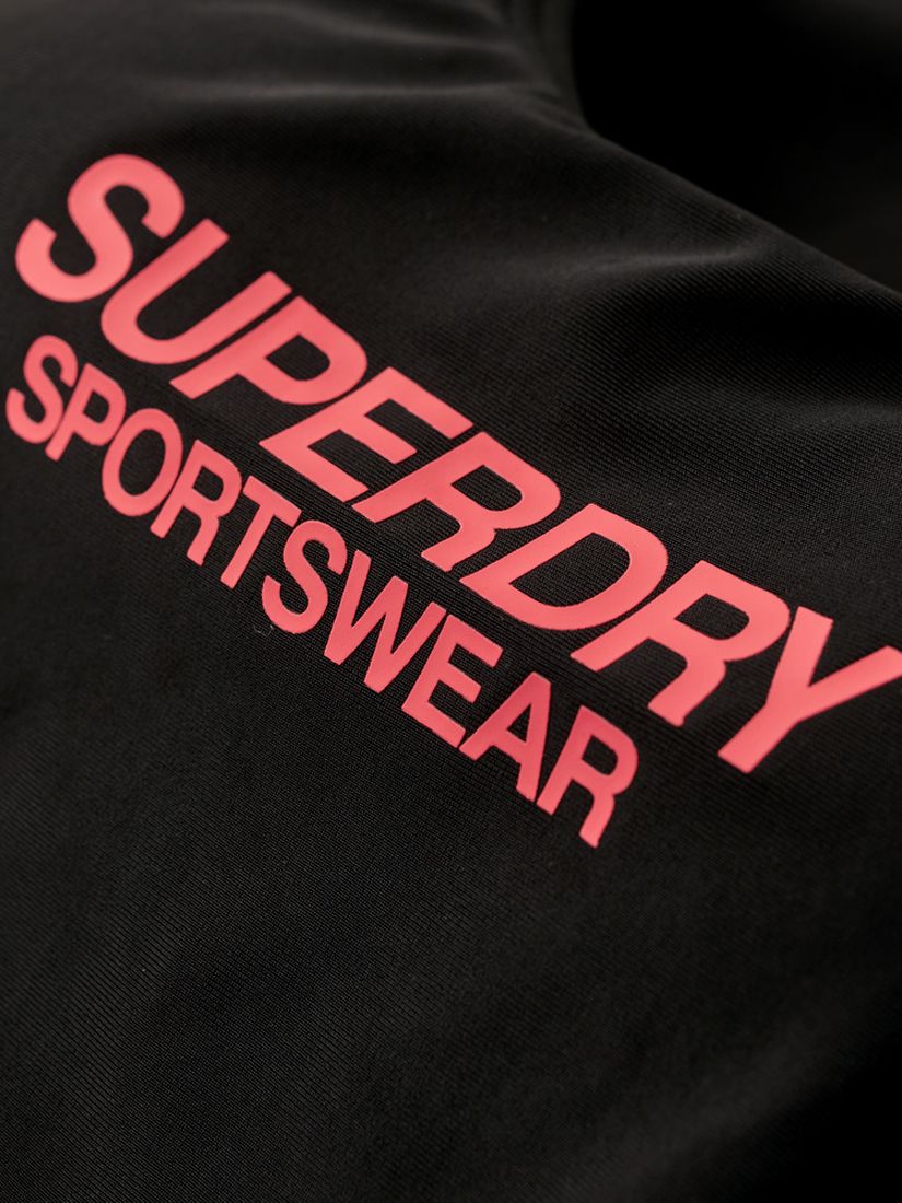 Superdry Elastic Scoop Back Swimsuit, Black, 12