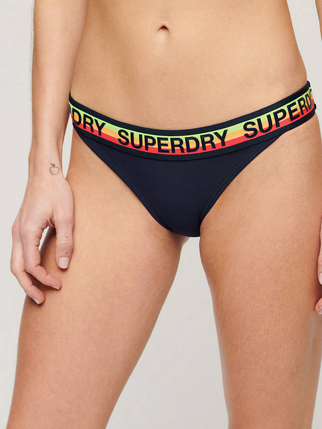 Superdry Logo Classic Bikini Briefs, Rich Navy