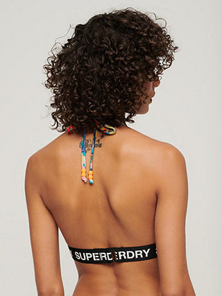 Superdry Logo Triangle Bikini Top, Bali Blue Anemone