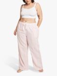 Nudea The PJ Trouser Pyjama Bottoms, White/Pink