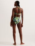 Ted Baker Chayrl Abstract print High Waisted Bikini Bottoms, Lime/Multi