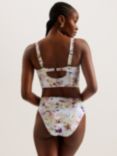 Ted Baker Ulania Longline Cupped Bikini Top, White/Multi