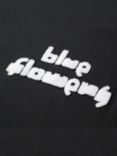 Blue Flowers Cloud 9 Sweatshirt, Black