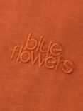 Blue Flowers Rumble T-Shirt, Dark Orange