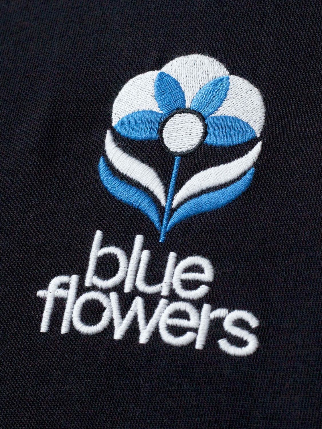 Buy Blue Flowers Flower T-Shirt, Black Online at johnlewis.com