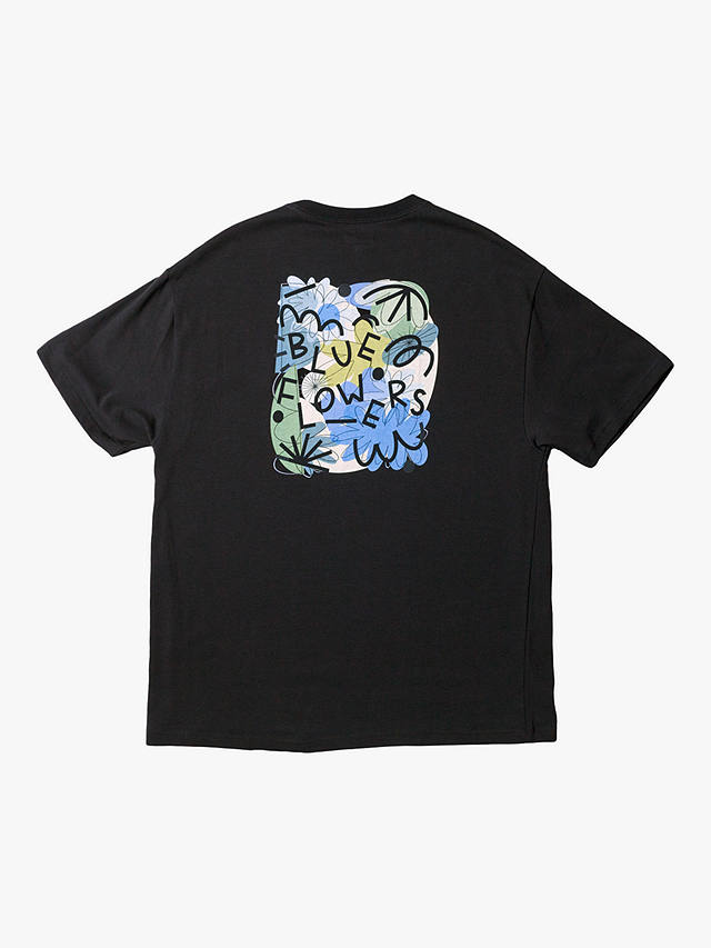 Blue Flowers Pollinator T-Shirt, Black