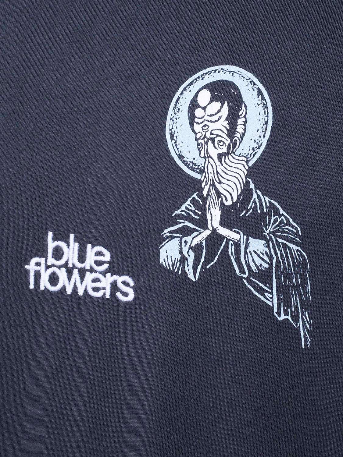 Buy Blue Flowers Higher Power T-Shirt, Dark Grey Online at johnlewis.com