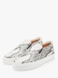 Moda in Pelle Adrina Snake Print Leather Loafers, Natural