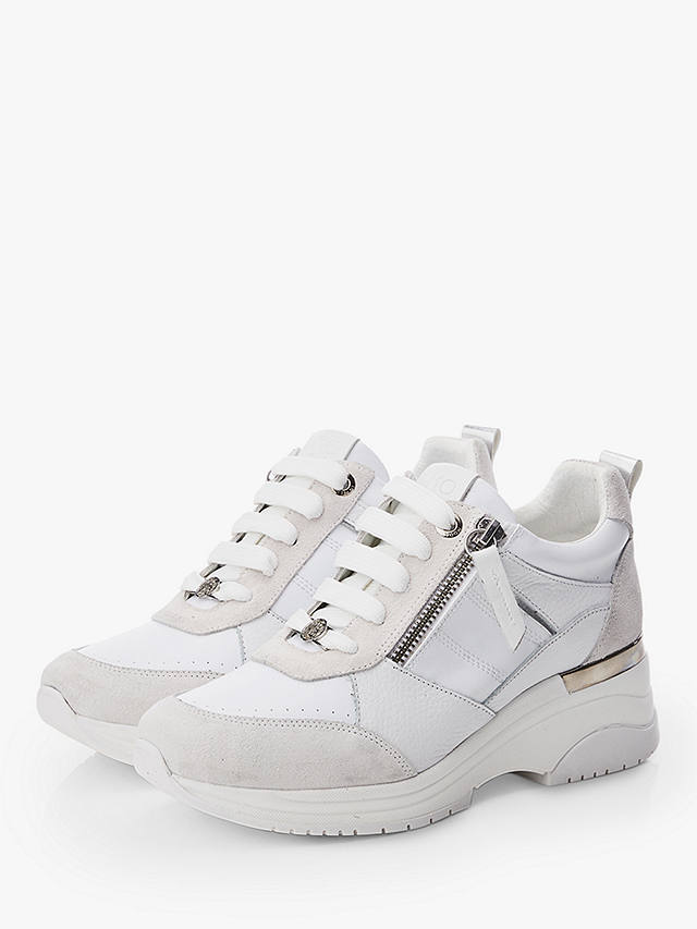 Moda in Pelle Alican Leather Chunky Trainers, White