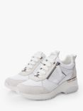 Moda in Pelle Alican Leather Chunky Trainers, White, White