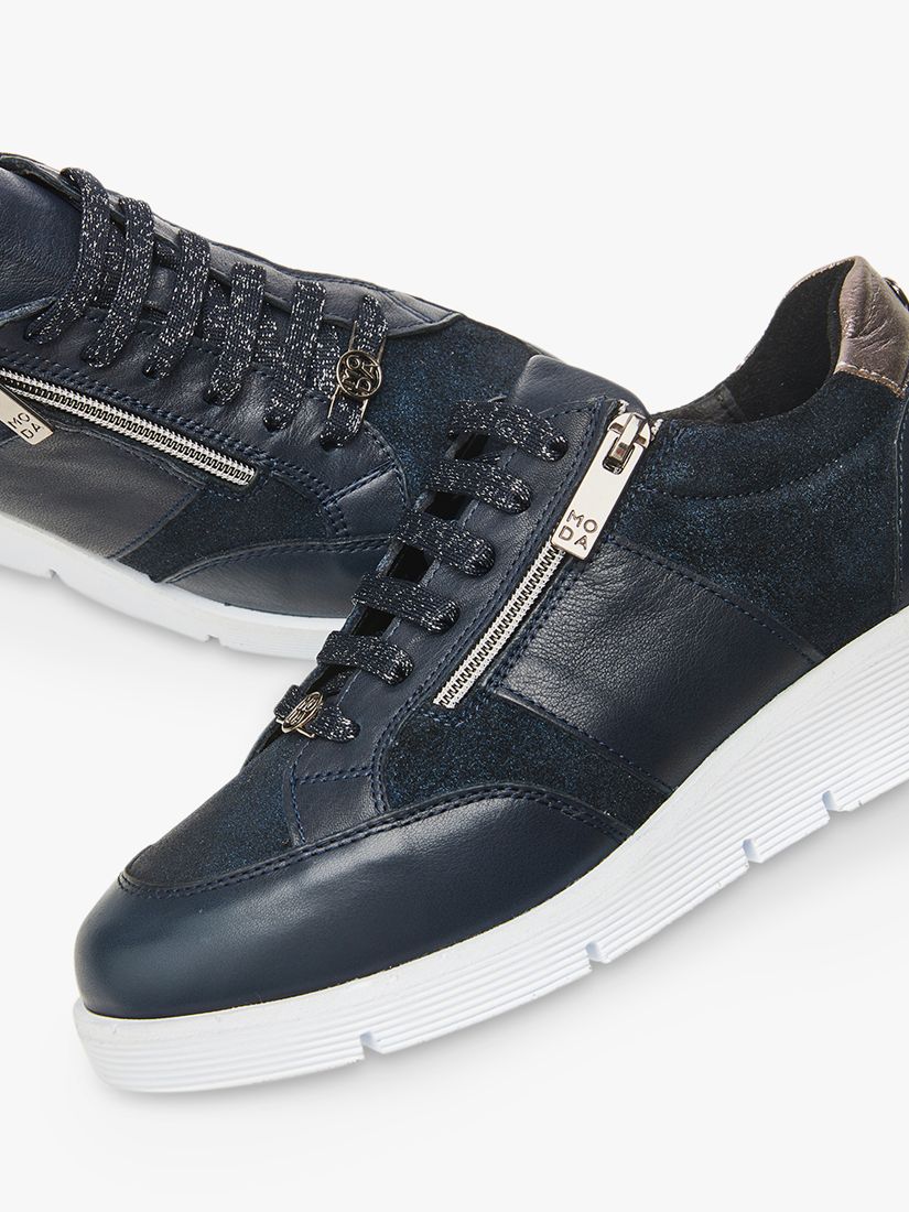 Buy Moda in Pelle Ambienne Leather Side Zip Trainers Online at johnlewis.com