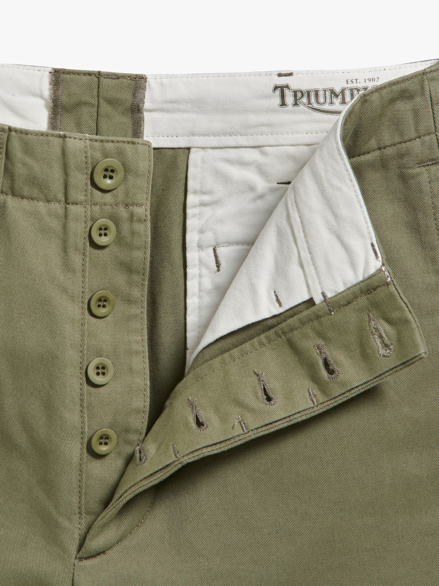 Triumph Motorcycles Officer Chinos, Olive, W38/L34