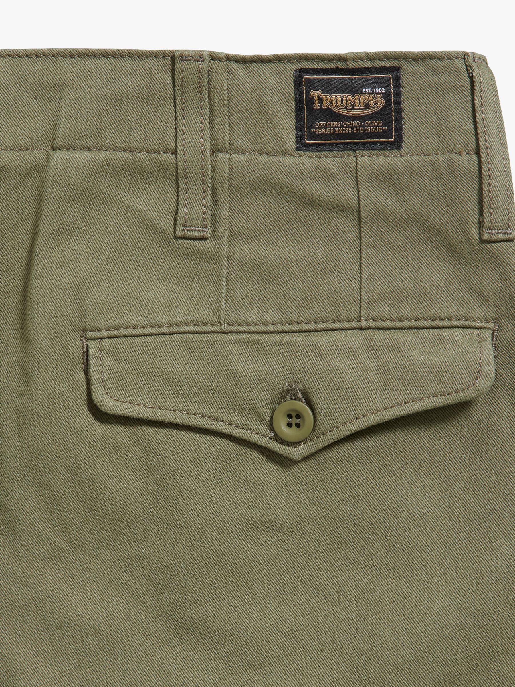 Buy Triumph Motorcycles Officer Chinos, Olive Online at johnlewis.com