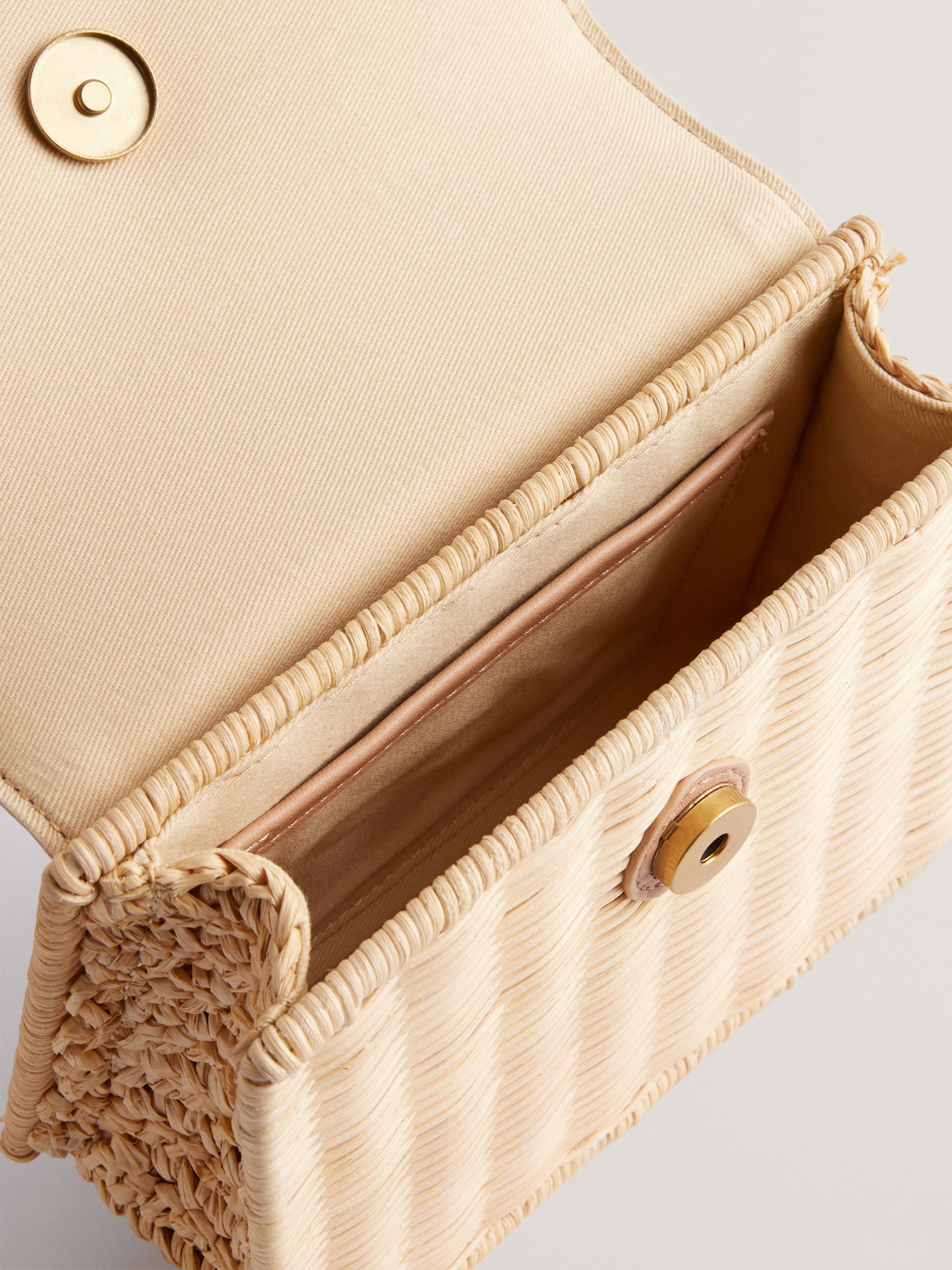 Buy Ted Baker Jaylisa Rattan Mini Cross Body Bag, Camel Online at johnlewis.com