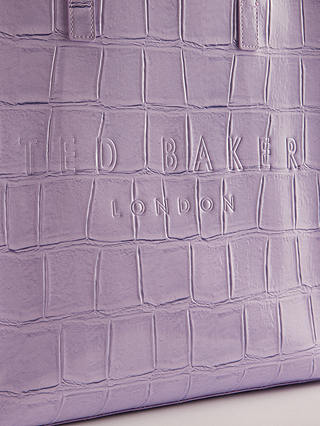 Ted Baker Croccon Large Icon Shopper Bag, Lilac