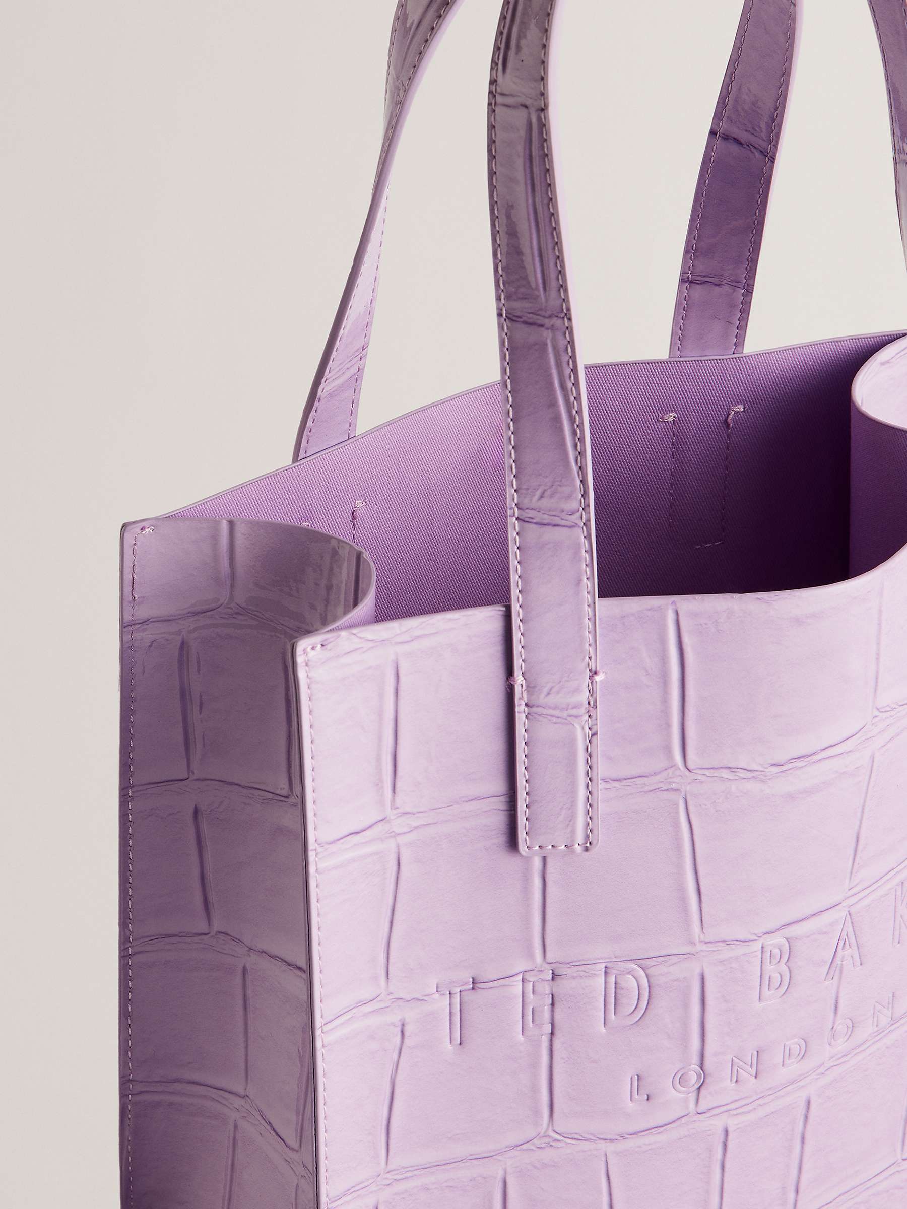 Buy Ted Baker Reptcon Croc Detail Small Icon Shopper Bag Online at johnlewis.com