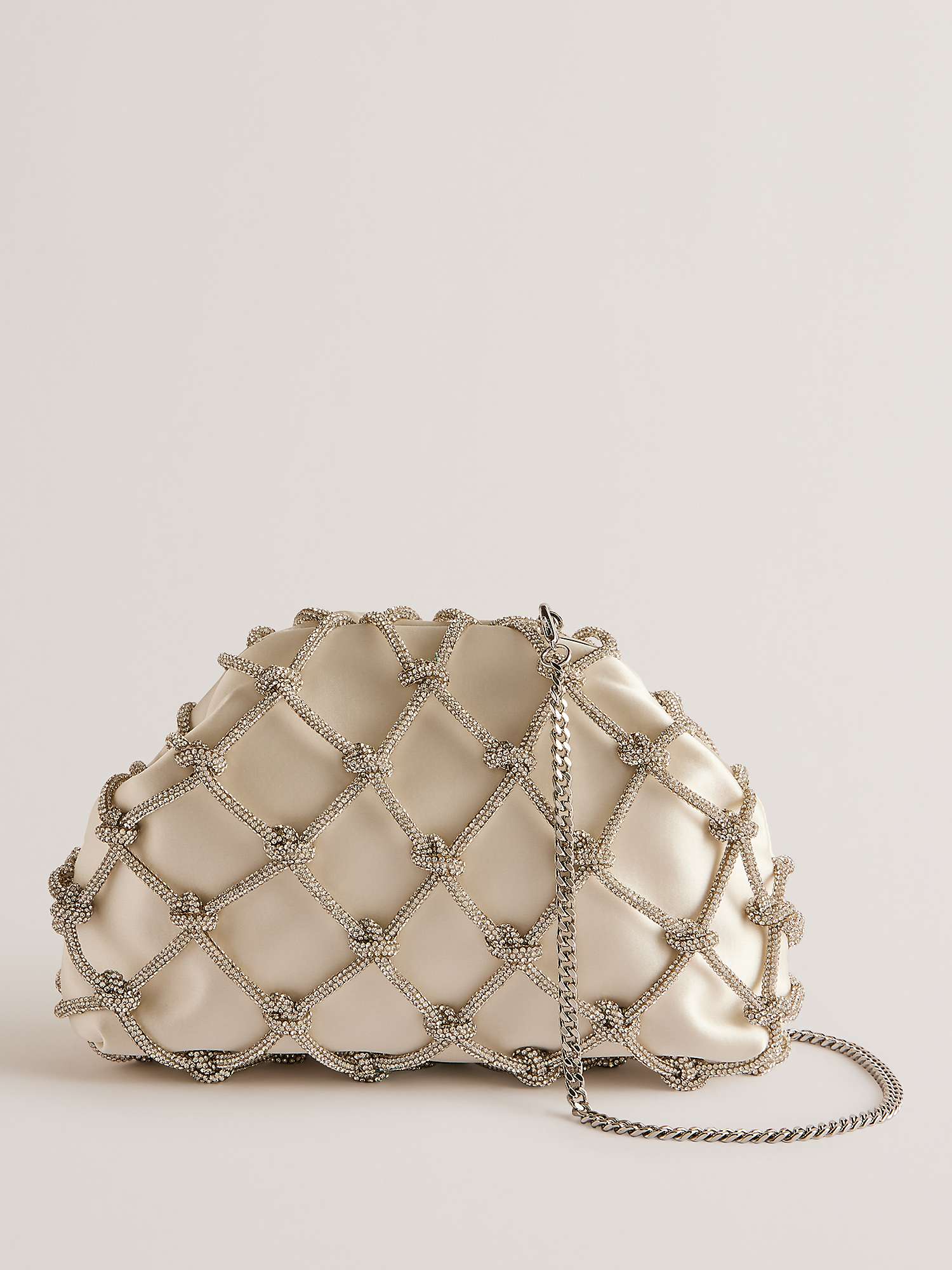 Buy Ted Baker Kylar Crystal Clutch Bag, Natural Ivory Online at johnlewis.com