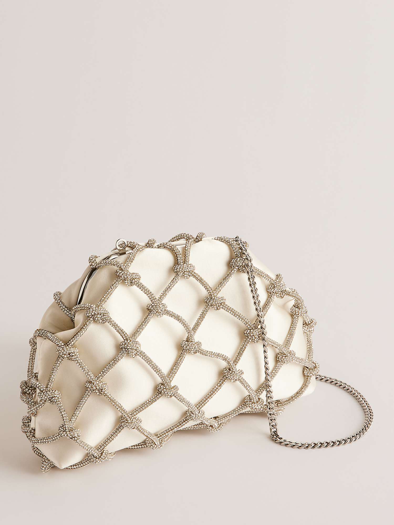 Buy Ted Baker Kylar Crystal Clutch Bag, Natural Ivory Online at johnlewis.com