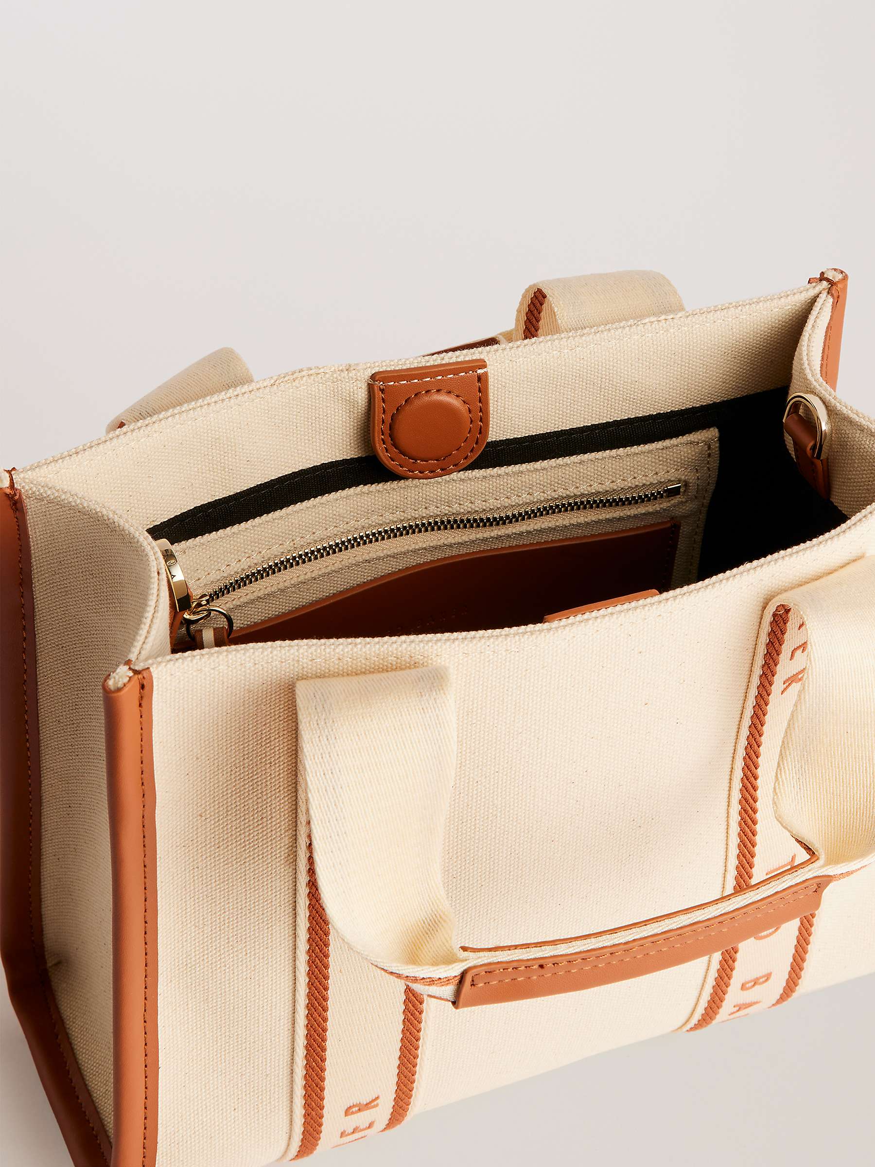 Buy Ted Baker Georjea Small Branded Webbing Canvas Tote Bag Online at johnlewis.com