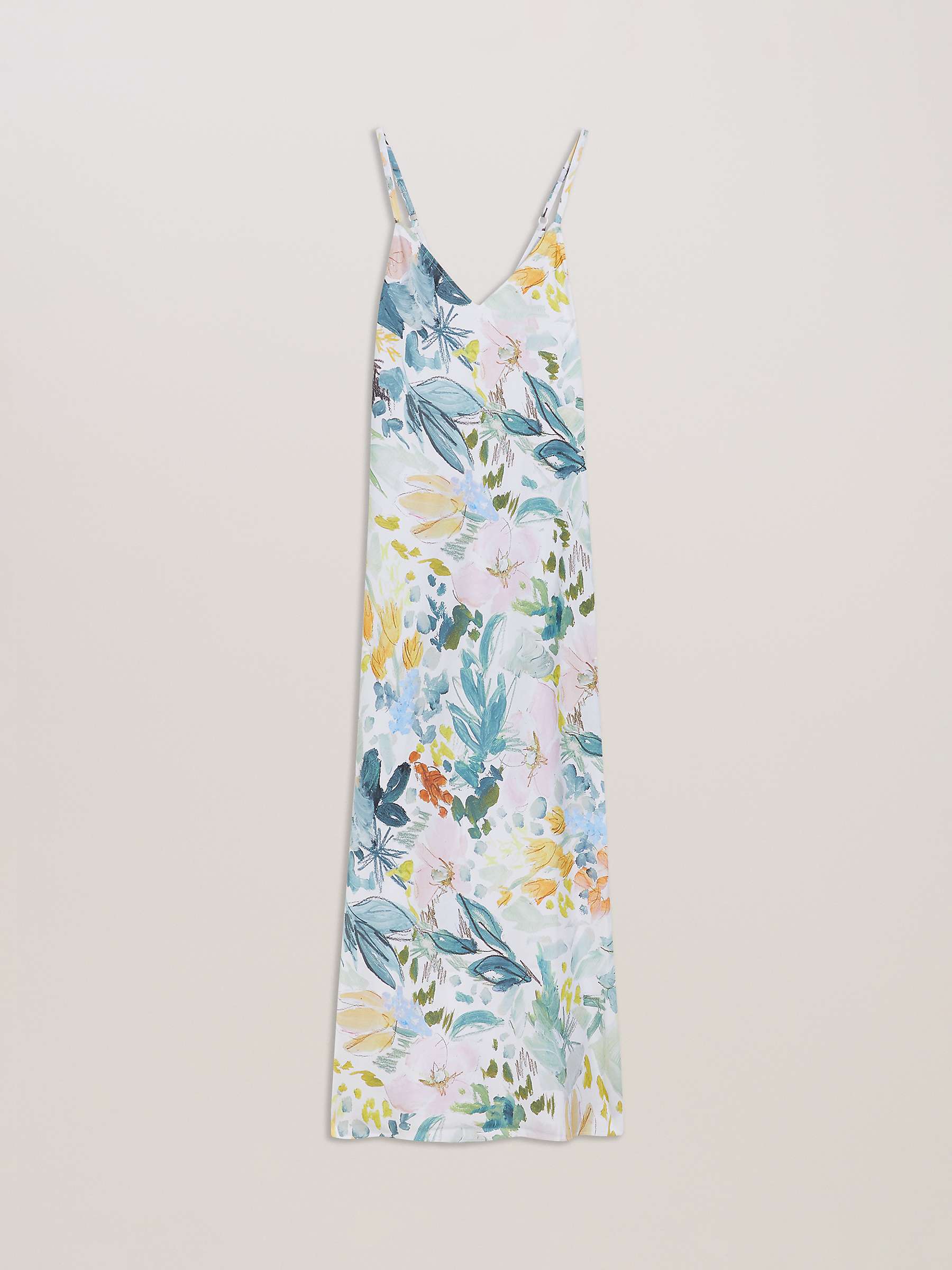 Buy Ted Baker Adamela Abstract Print Sleeveless Maxi Dress, Natural Ivory/Multi Online at johnlewis.com