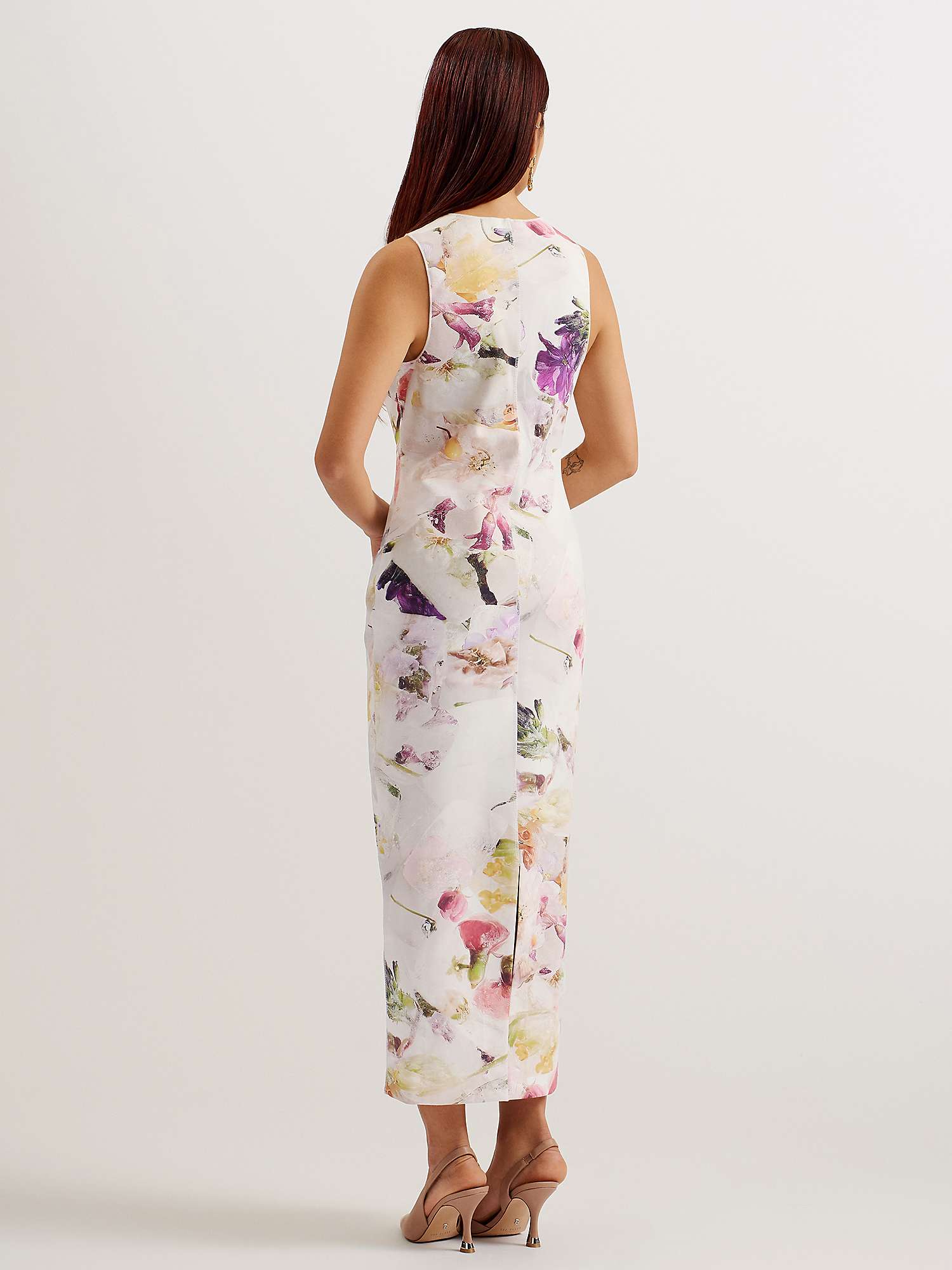 Buy Ted Baker Lilyha Scuba Bodycon Midi Dress, White Online at johnlewis.com