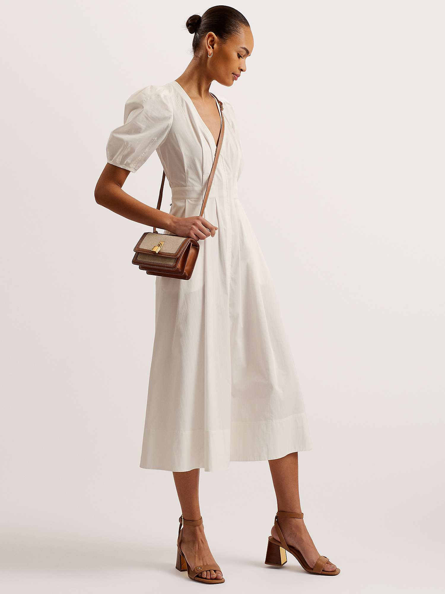 Buy Ted Baker Ledra Puff Sleeve Midi Dress Online at johnlewis.com
